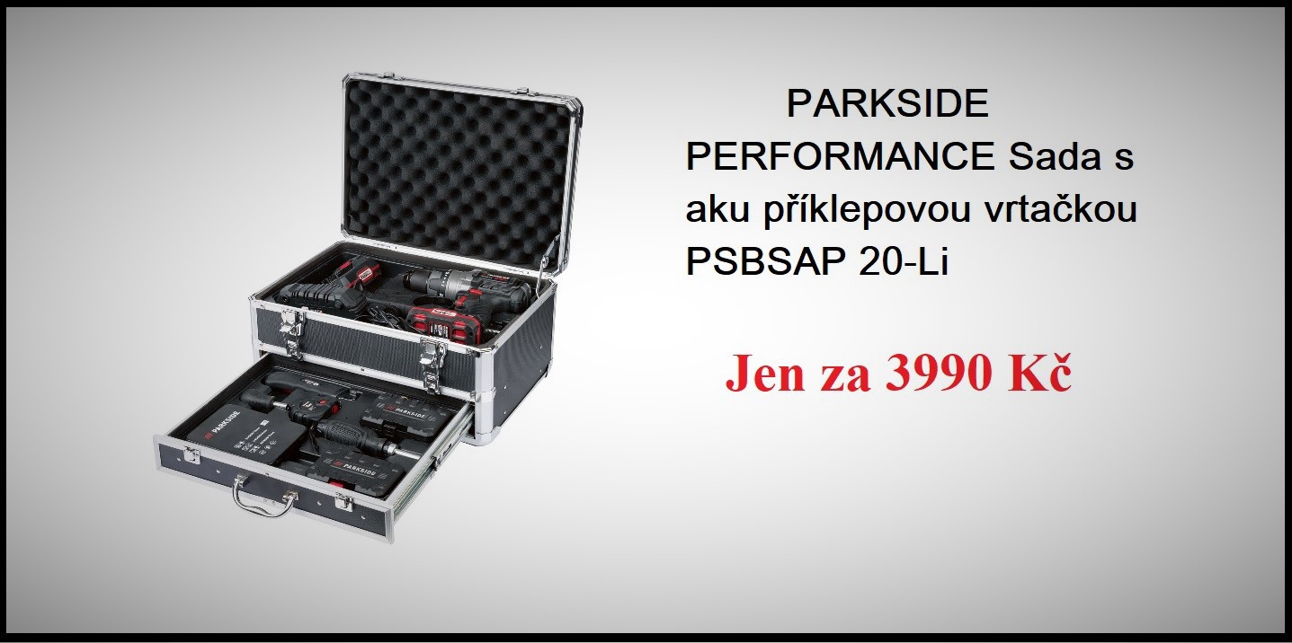 PARKSIDE PERFORMANCE Sada s aku příklepovou vrtačkou PSBSAP 20-Li B3 
